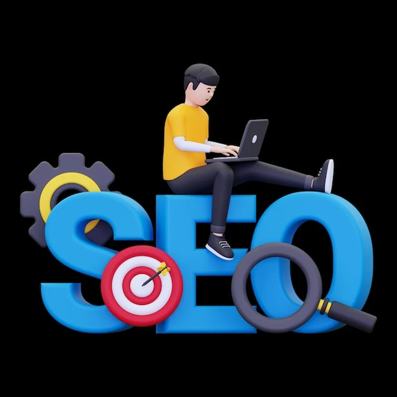 Tło 3D ilustracji marketingu SEO