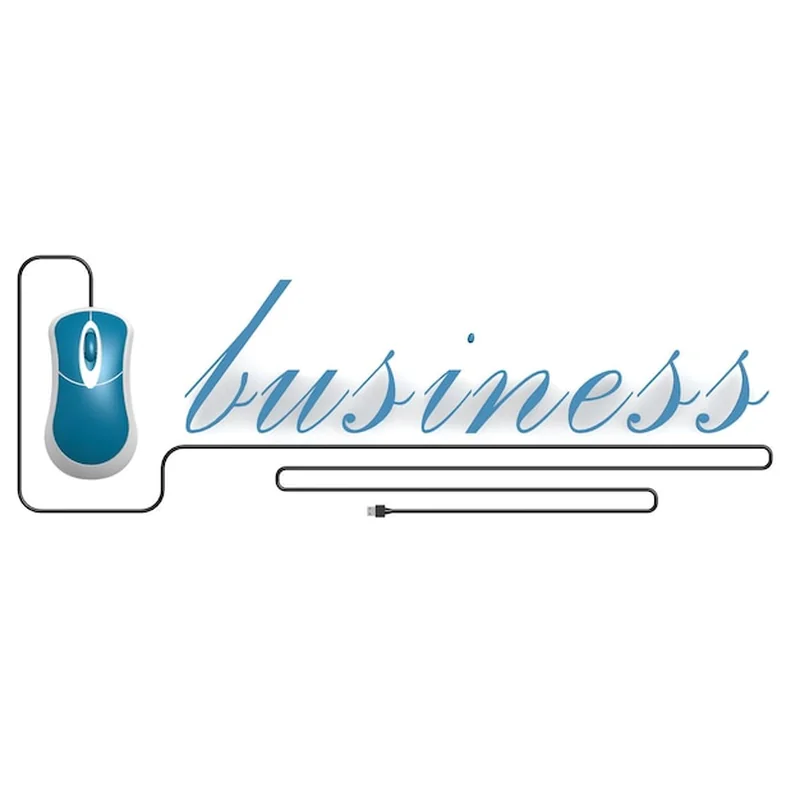 Słowo biznesowe z myszką komputerową