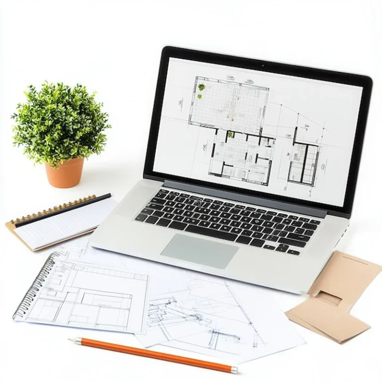 Nowoczesny obszar roboczy z notatnikiem na laptopie