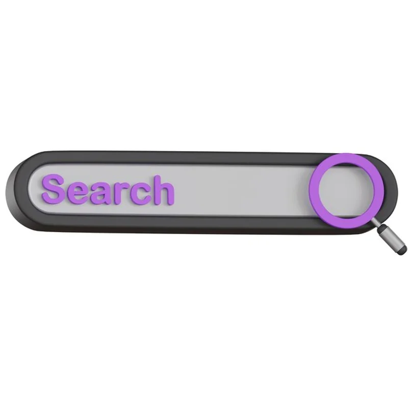 Wyszukiwarka z lupą na stronie internetowej