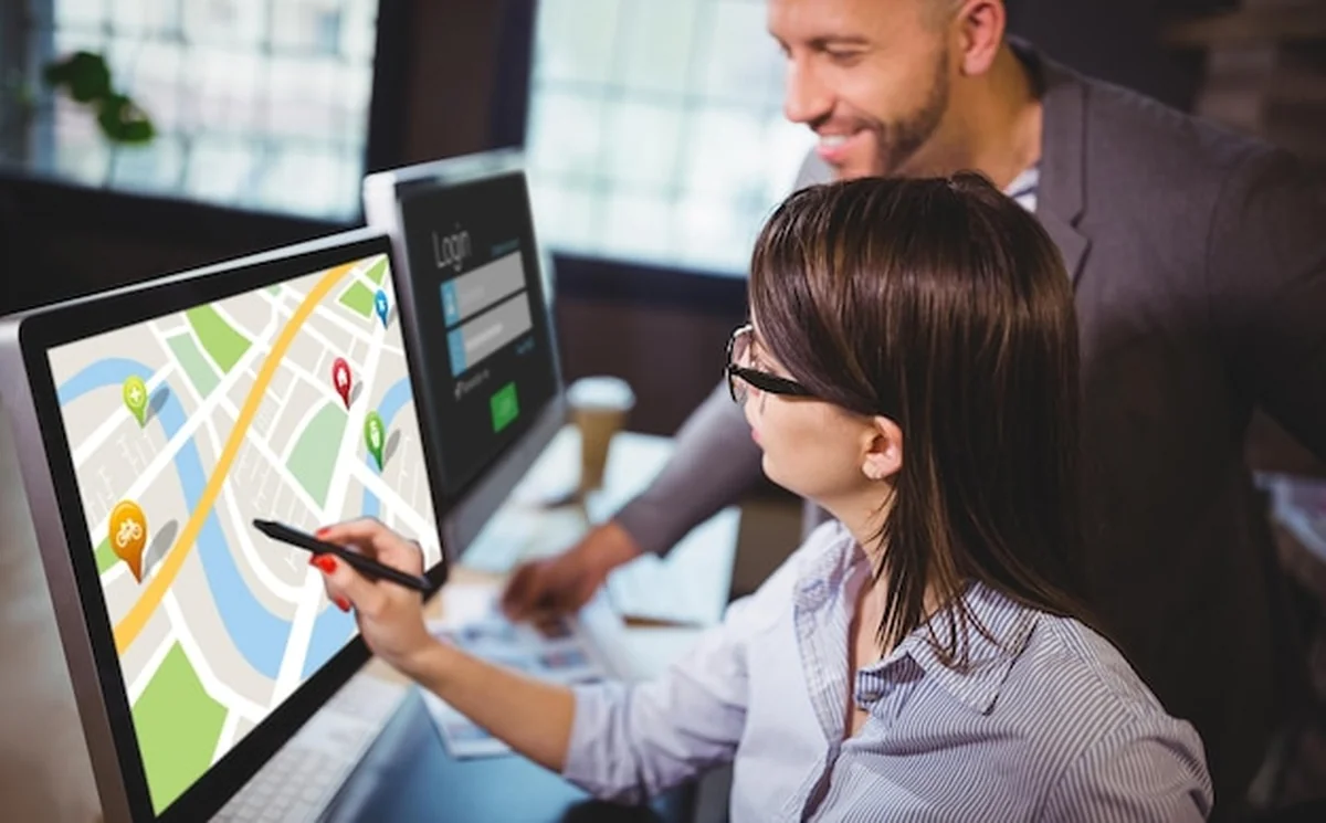 Złożony obraz aplikacji mapy